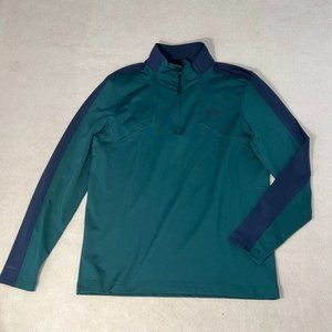 Under Armour Mens Quarter Zip Pullover Small S Storm Golf Loose Blue Green